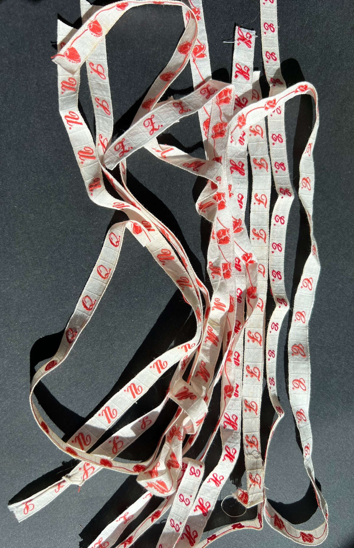 10 Strips of French Initial Laundry Tape