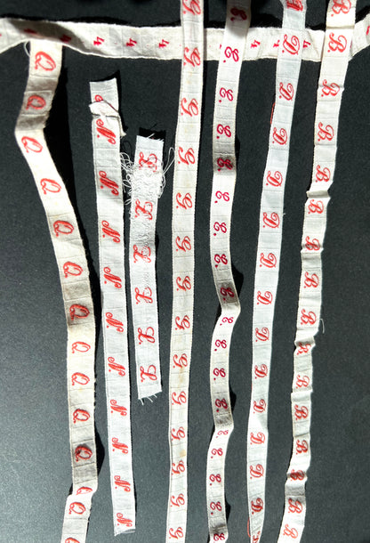 8 Strips of French Initial Laundry Tape