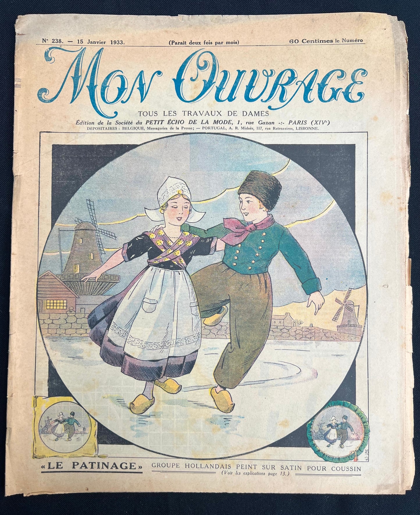 15th January 1933 French Handicrafts Paper Mon Ouvrage Wonderful Needlework, Interiors, Adverts