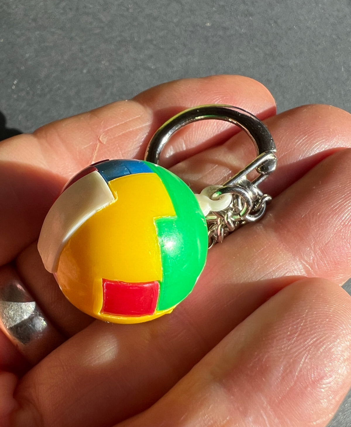 Vintage Puzzle Ball Keyring