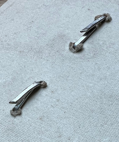 1930s Sheet of 12 Initial Clips that Need Some Crystals Replacing