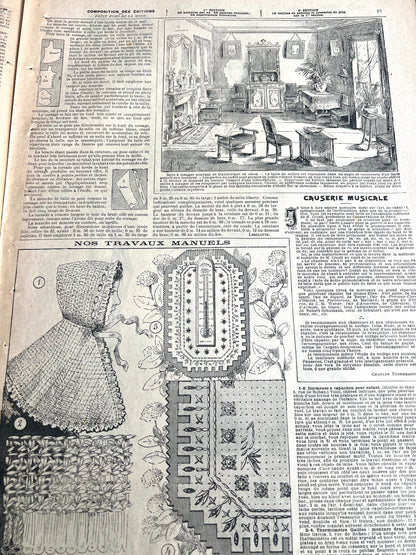 At The Races.. 19th January 1902 French Fashion Paper Le Petit Echo de la Mode