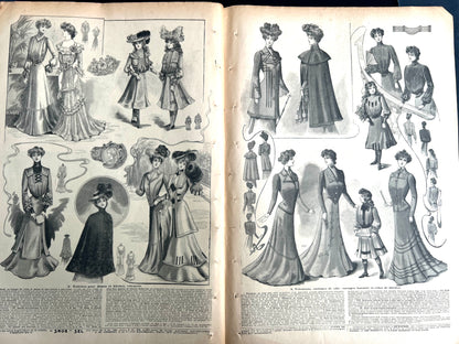 Charming Scene on 26th January 1902 French Fashion Paper Le Petit Echo de la Mode
