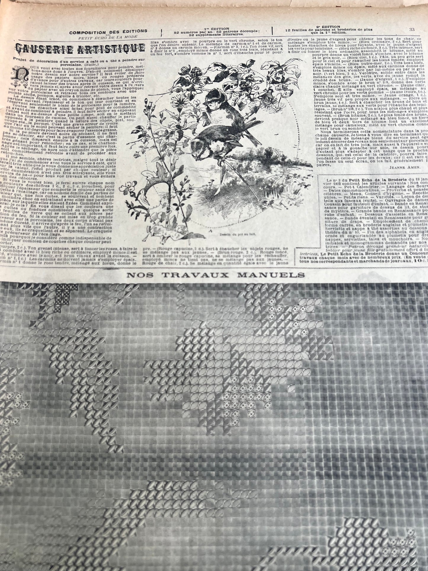 Charming Scene on 26th January 1902 French Fashion Paper Le Petit Echo de la Mode