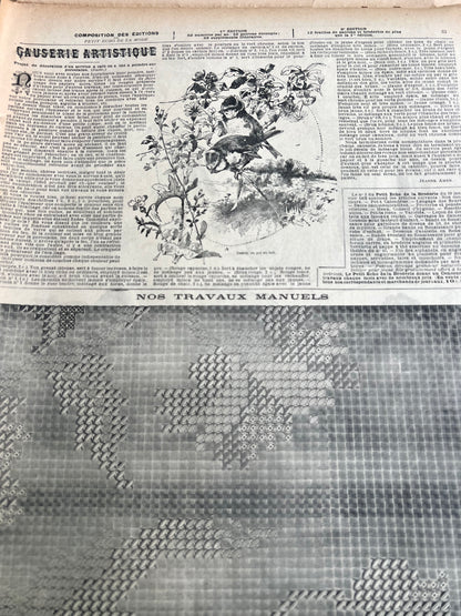 Charming Scene on 26th January 1902 French Fashion Paper Le Petit Echo de la Mode