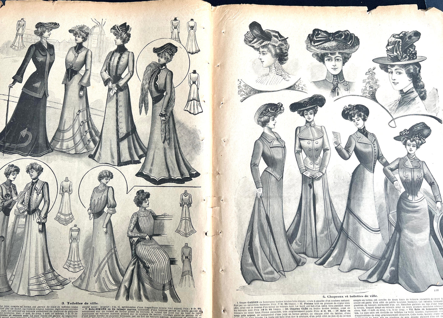 At The Flower Market on 12th January 1902,  124 years ago, French Le Petit Echo de la Mode