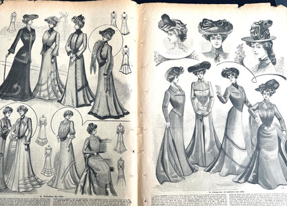 At The Flower Market on 12th January 1902,  124 years ago, French Le Petit Echo de la Mode