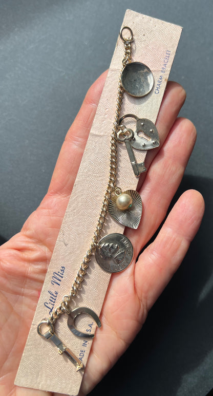1960s American Little Miss Charm Bracelet