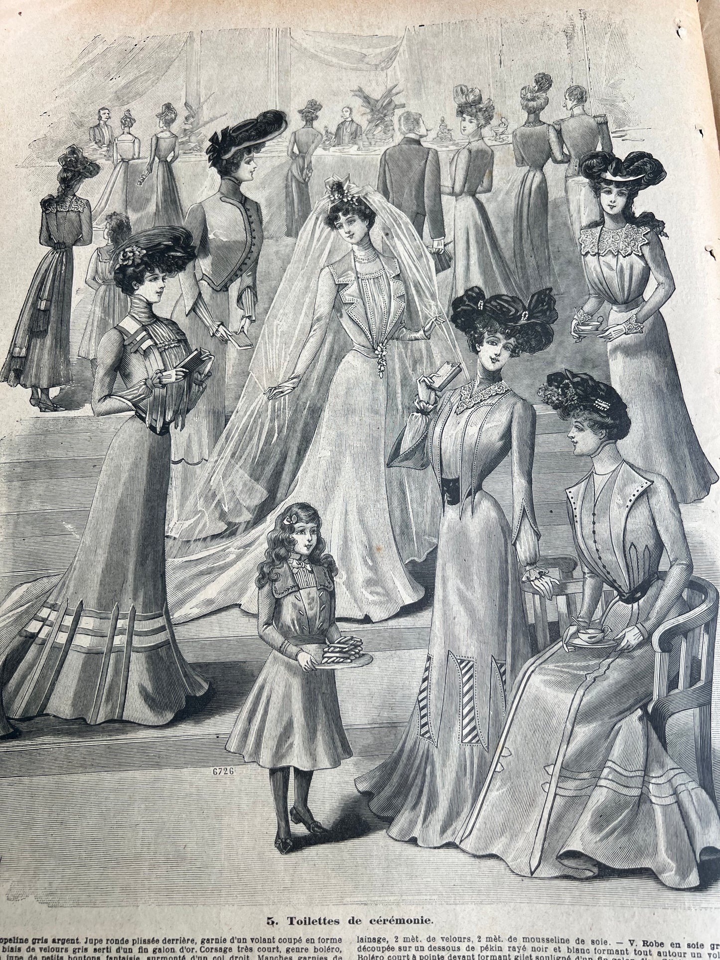 Corset Pattern + Wedding Dress in 20th January 1901  French Le Petit Echo de la Mode