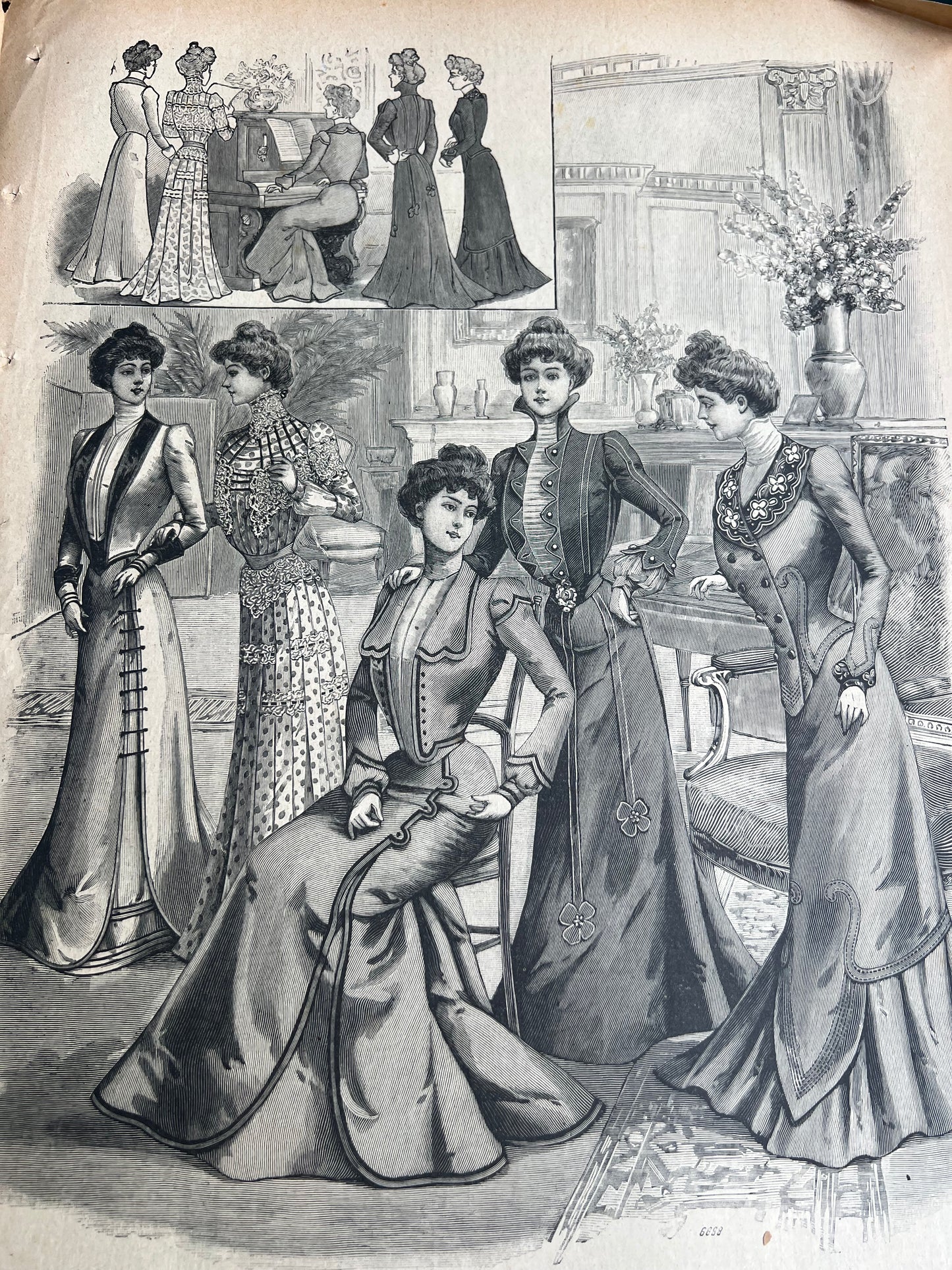 Corset Pattern + Wedding Dress in 20th January 1901  French Le Petit Echo de la Mode