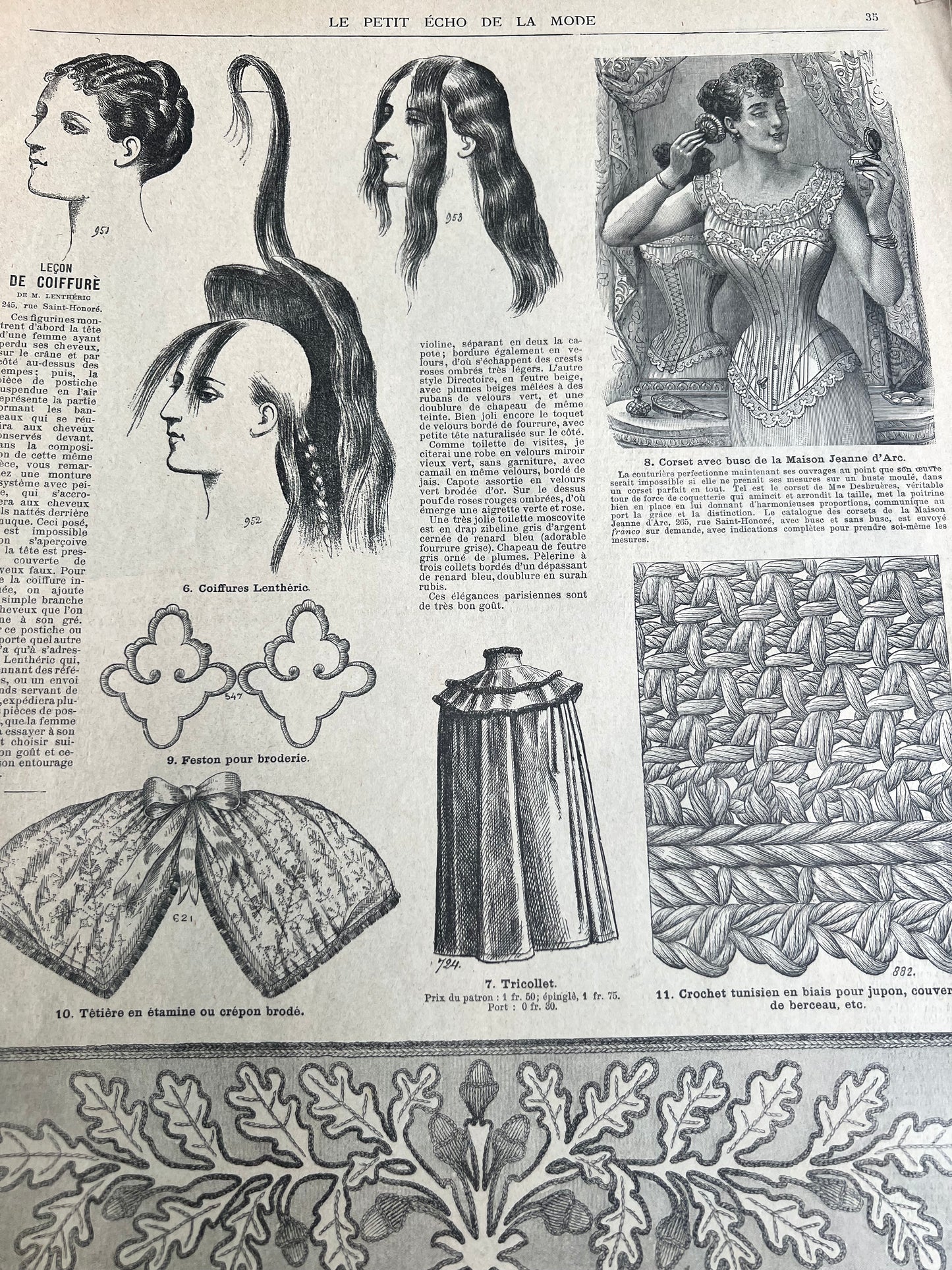 Scary Wigs in 29th January 1893  French Women's Paper Le Petit Echo de la Mode