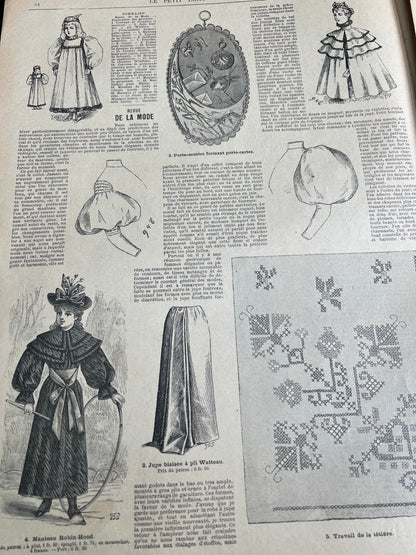 Scary Wigs in 29th January 1893  French Women's Paper Le Petit Echo de la Mode