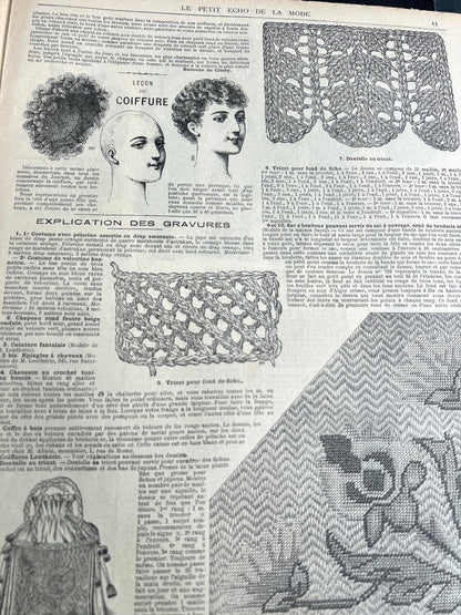 Fascinating Accessories in 8th January 1893  French Women's Paper Le Petit Echo de la Mode