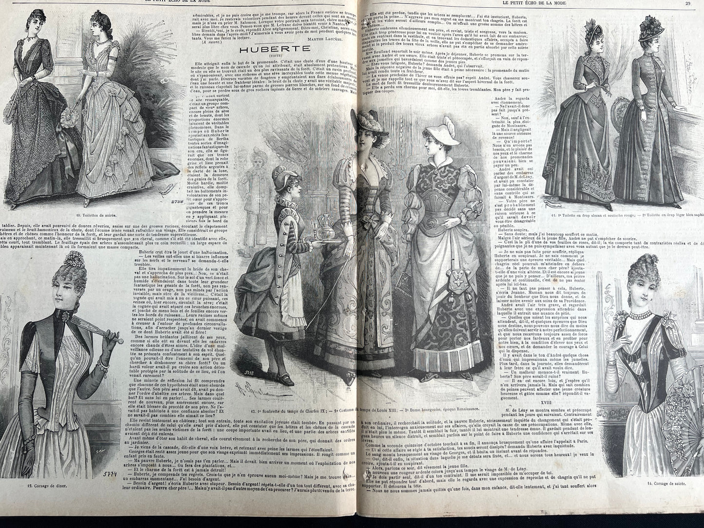 Fashion and Handicrafts 137 years ago in 27th January 1889  French Women's Paper Le Petit Echo de la Mode