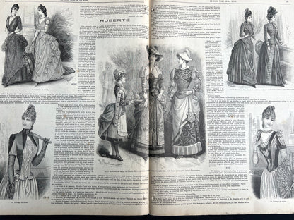 Fashion and Handicrafts 137 years ago in 27th January 1889  French Women's Paper Le Petit Echo de la Mode