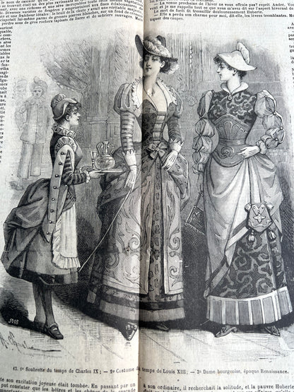 Fashion and Handicrafts 137 years ago in 27th January 1889  French Women's Paper Le Petit Echo de la Mode