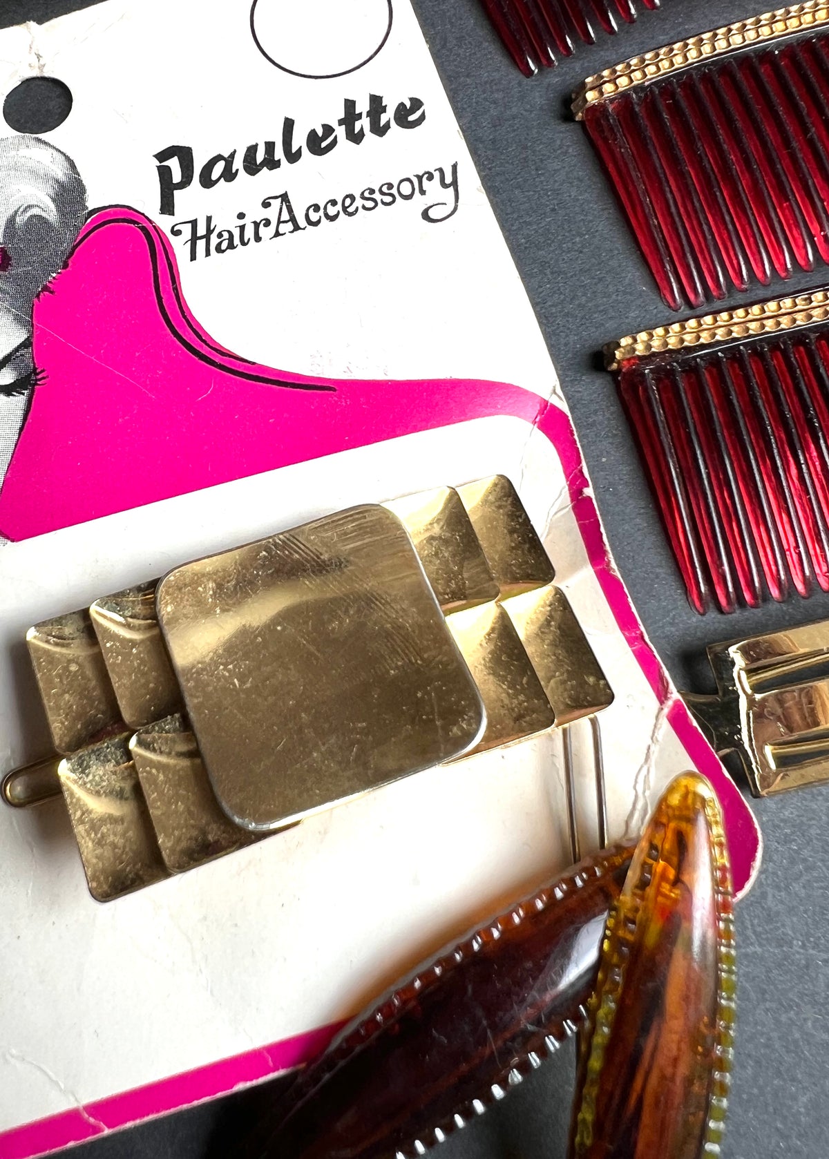 10 Golden and Tortoiseshell Vintage Hair Accessories