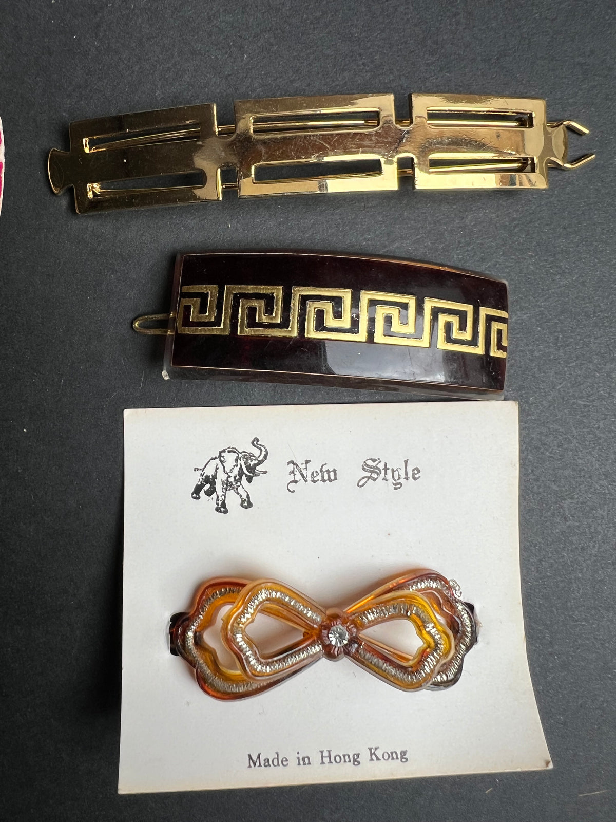 10 Golden and Tortoiseshell Vintage Hair Accessories