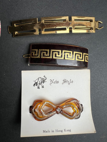 10 Golden and Tortoiseshell Vintage Hair Accessories