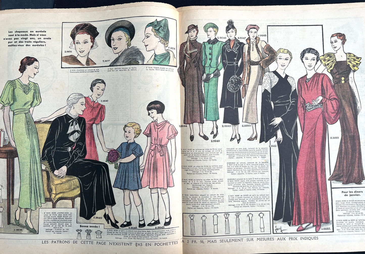 Ski Suits and Latest Hairstyles in 5th January 1936 French Le Petit Echo de la Mode