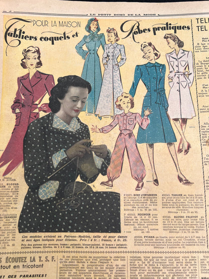 Post War Life in 12th January 1941 French Le Petit Echo de la Mode