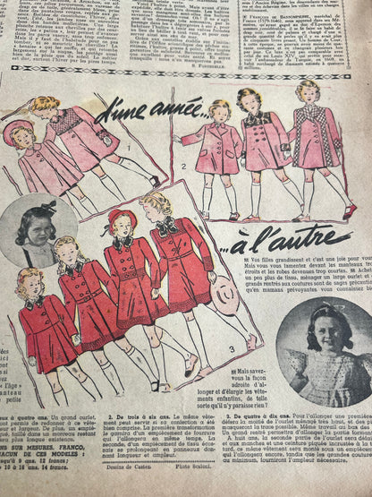 Post War Life in 12th January 1941 French Le Petit Echo de la Mode