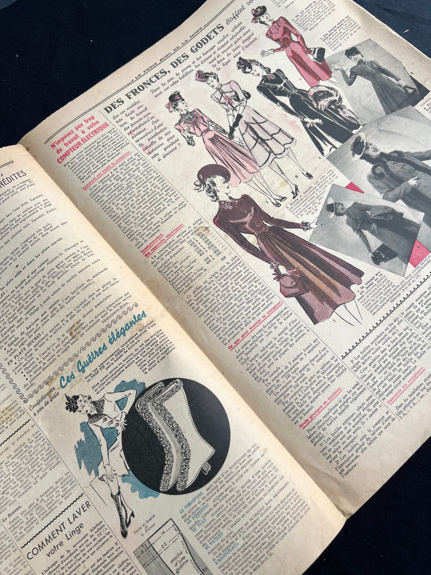 Post War Life in 12th January 1941 French Le Petit Echo de la Mode