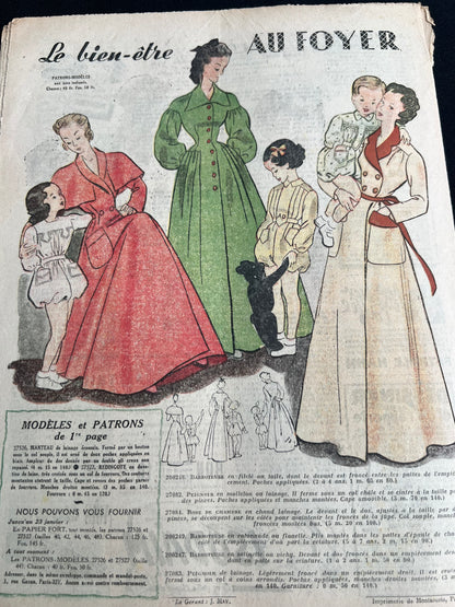 The New Look in 16th January 1949 French Women's Paper Le Petit Echo de la Mode