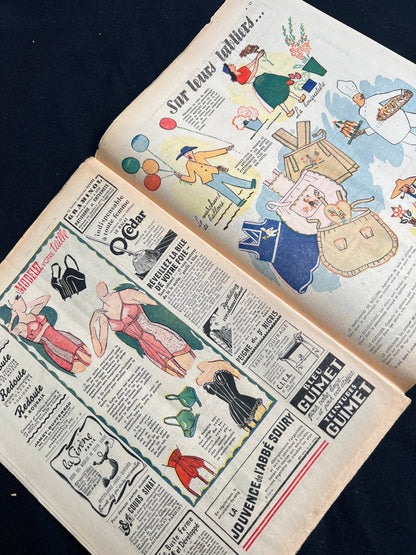Corsets + Needlework in 1st January 1950 French Women's Paper Le Petit Echo de la Mode