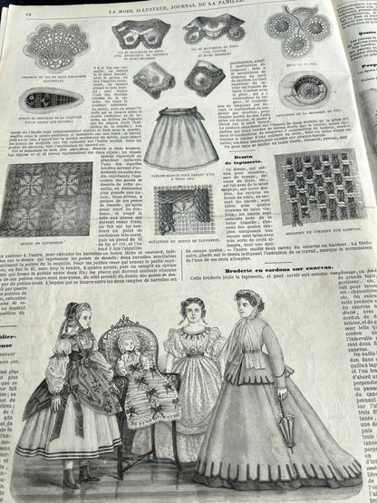 159 Years Old 13th January 1867 French Women's Paper La Mode Illustree
