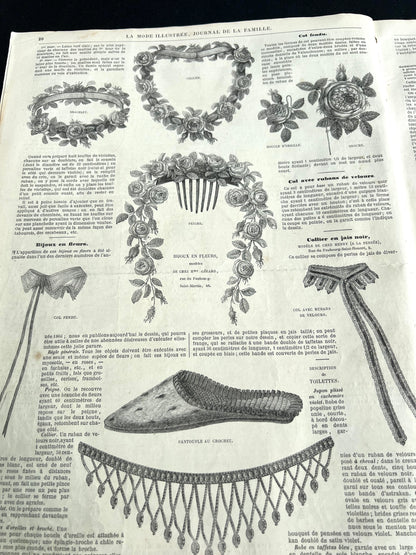 Accessories and Handicrafts from 159 Years Ago in 20th January 1867 French Women's Paper La Mode Illustree