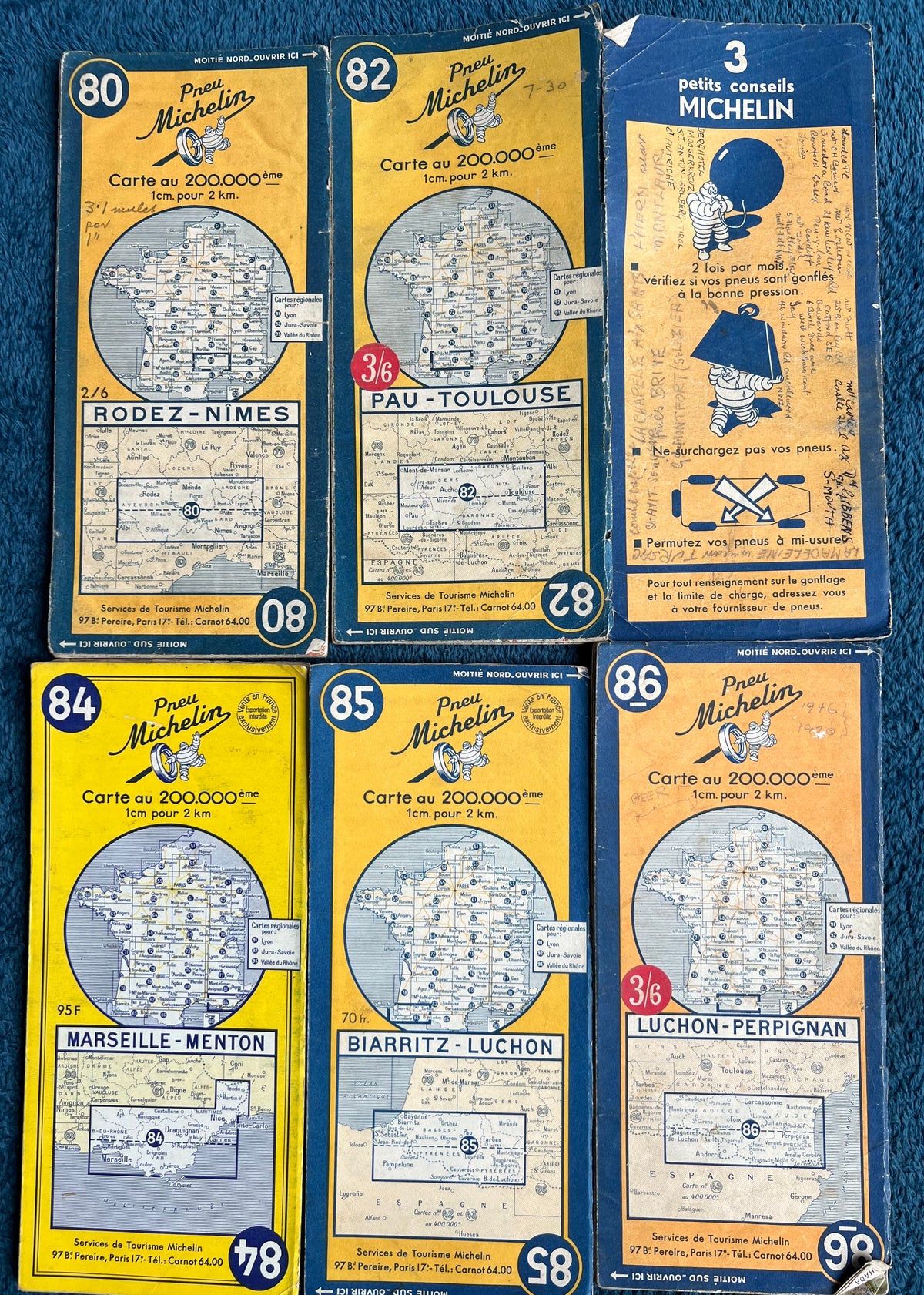 5 Lovely French 1940s Michelin Maps of Southern France