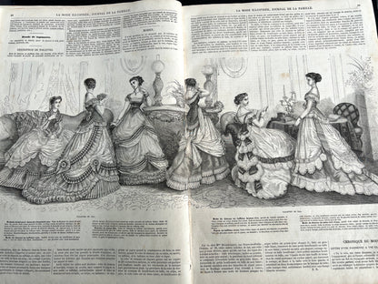 The Evenings Entertainment on 27th January 1867 French Women's Paper La Mode Illustree