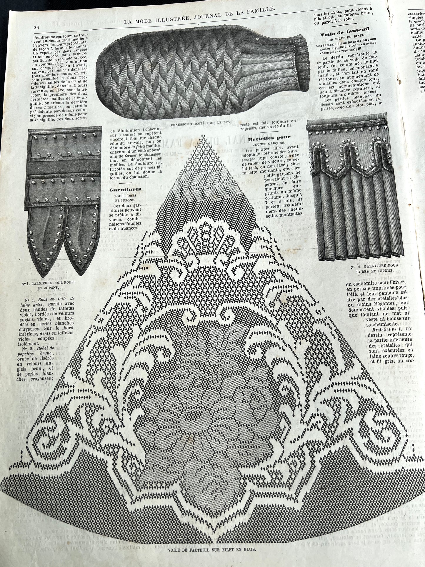 The Evenings Entertainment on 27th January 1867 French Women's Paper La Mode Illustree