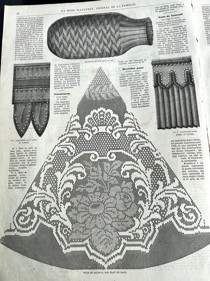 The Evenings Entertainment on 27th January 1867 French Women's Paper La Mode Illustree