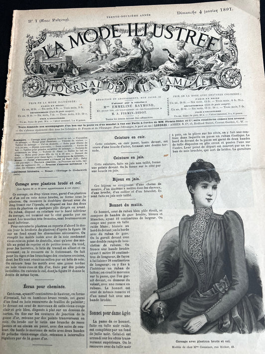 The Seasons Most Exciting Accessories in 4th January 1891 French Women's Paper La Mode Illustree