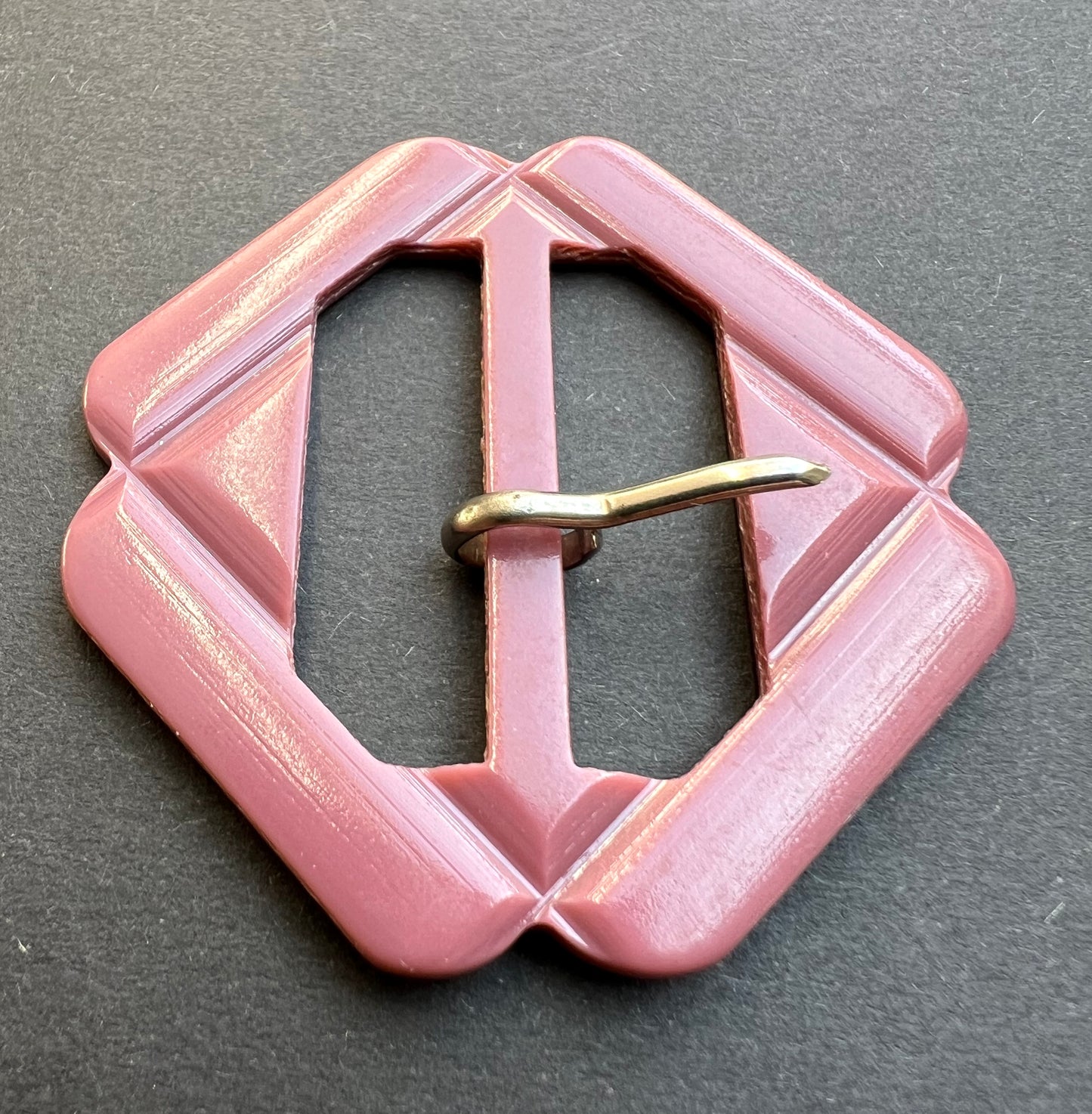 Striking Dusky Pink Deco 5.5cm Buckle