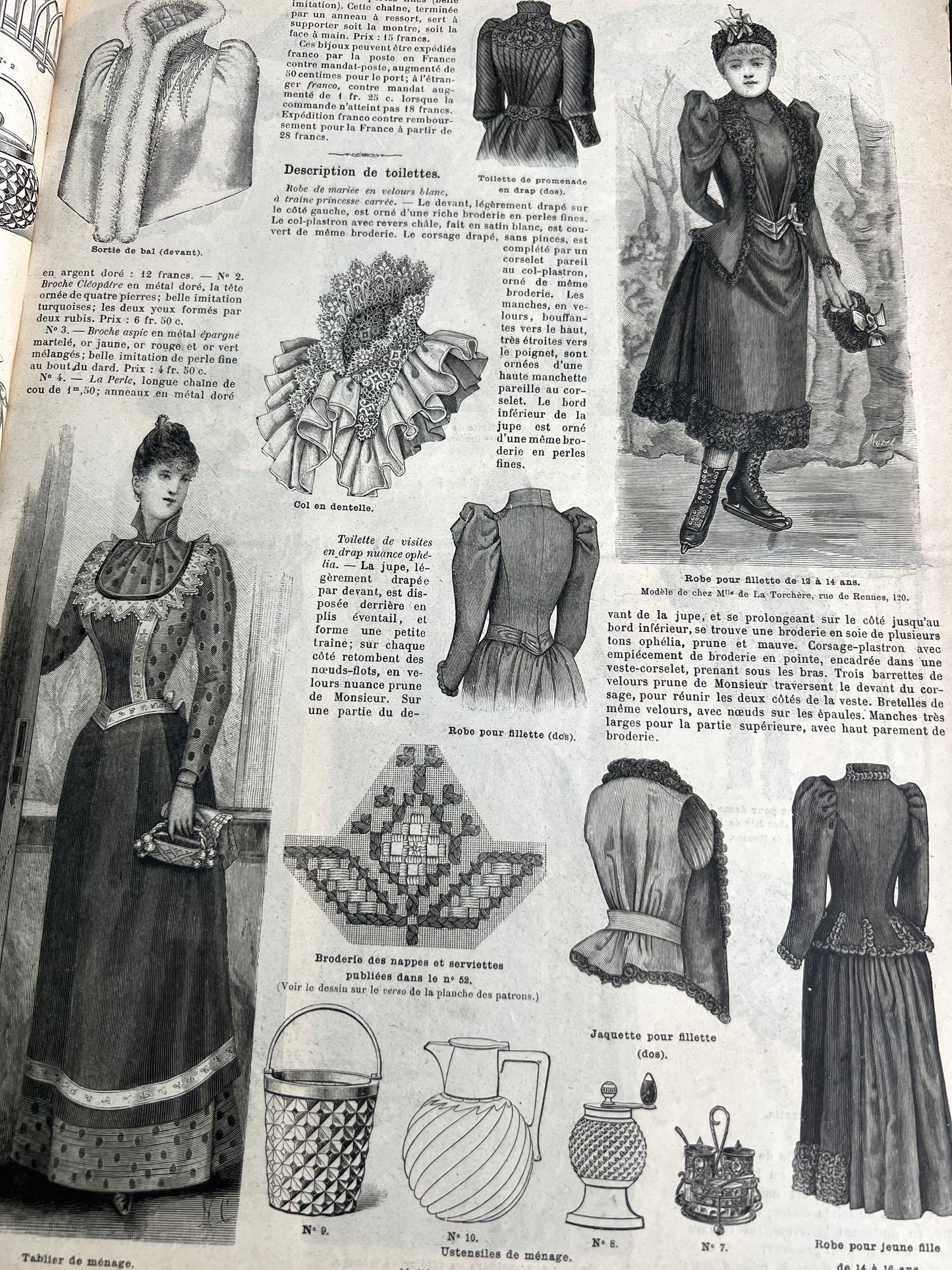 The Seasons Most Exciting Accessories in 4th January 1891 French Women's Paper La Mode Illustree