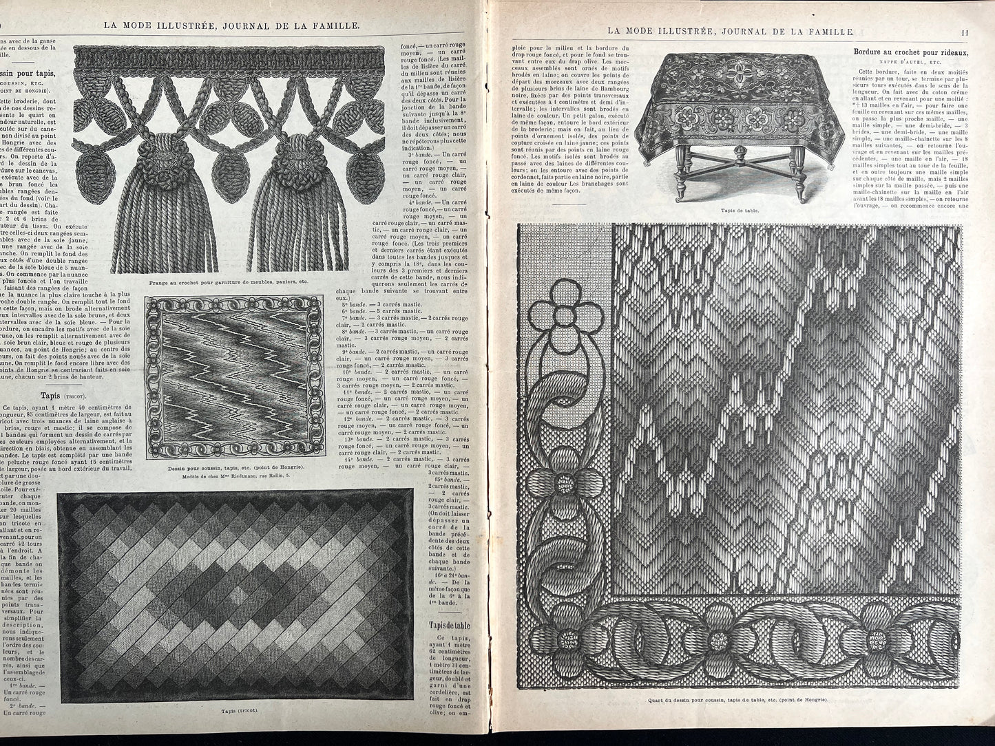 Self Reflection in 11th January 1891 French Women's Paper La Mode Illustree