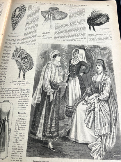 Self Reflection in 11th January 1891 French Women's Paper La Mode Illustree