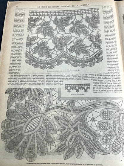 Self Reflection in 11th January 1891 French Women's Paper La Mode Illustree