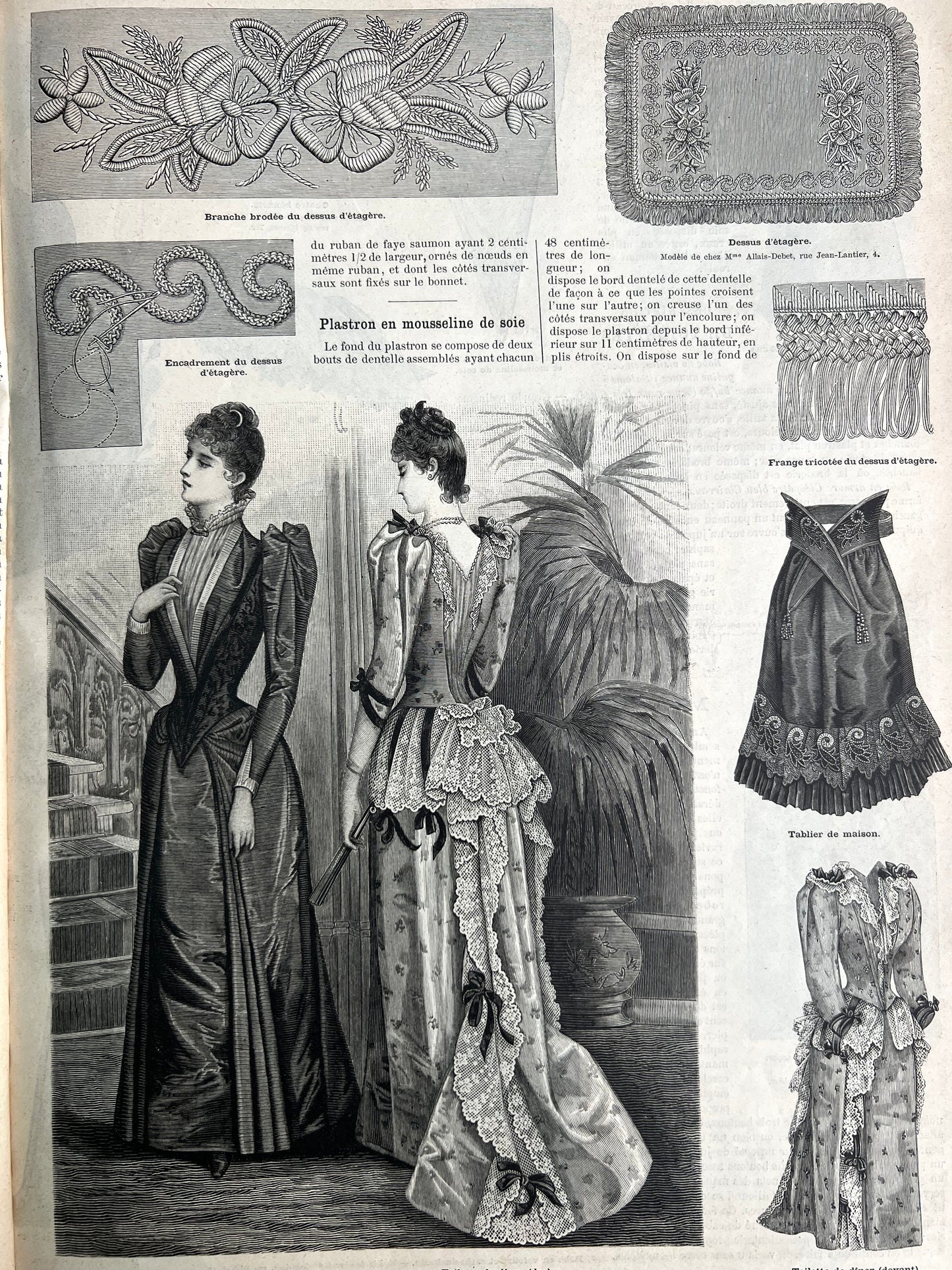 Stunningly Complicated Outfits in 18th January 1891 French Women's Paper La Mode Illustree