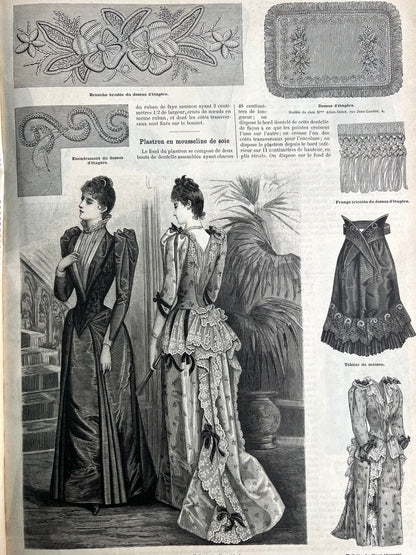 Stunningly Complicated Outfits in 18th January 1891 French Women's Paper La Mode Illustree