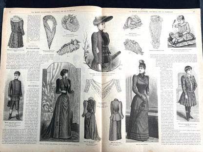 Stunningly Complicated Outfits in 18th January 1891 French Women's Paper La Mode Illustree
