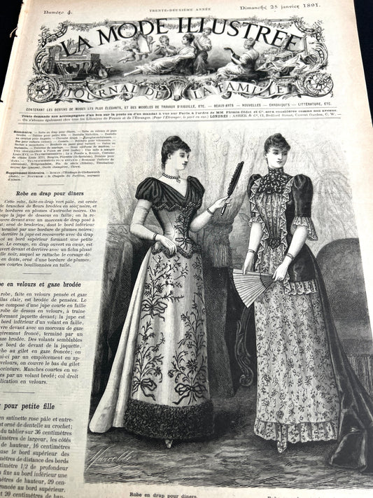 The Most Elegant Wedding Dresses of 1891 in 25th January French La Mode Illustree