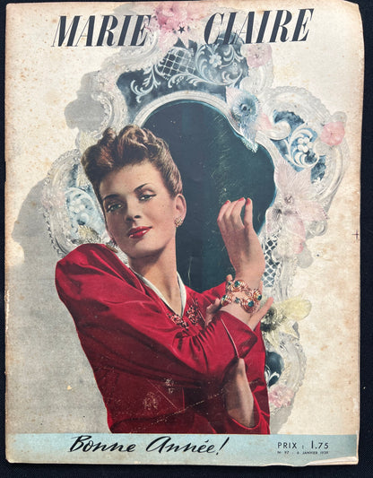 Welcoming 1939 With Confidence in 6th January 1939 French MARIE CLAIRE