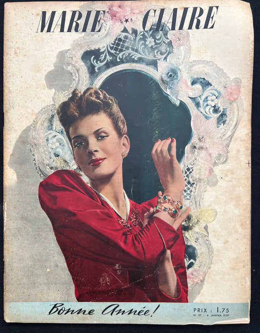 Welcoming 1939 With Confidence in 6th January 1939 French MARIE CLAIRE