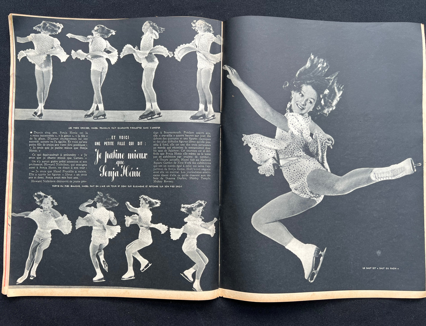 Ice Skater Sonja Heine in 13th January 1939 French MARIE CLAIRE