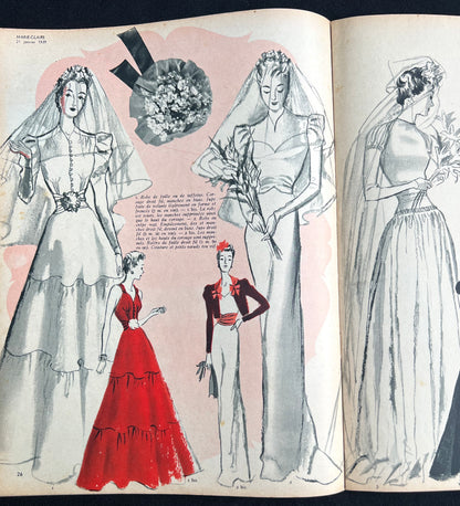 1930s Wedding Dresses in 20th January 1939 French MARIE CLAIRE