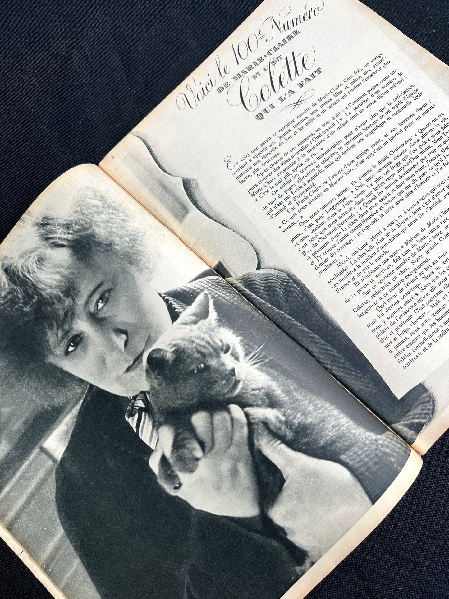 100th Edition of French MARIE CLAIRE featuring Colette 27th January 1939